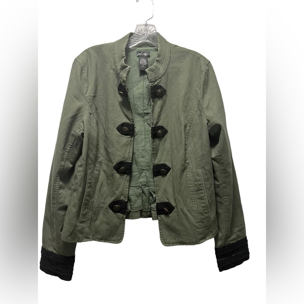 Lord & Taylor steampunk/Army jacket olive green Size 10